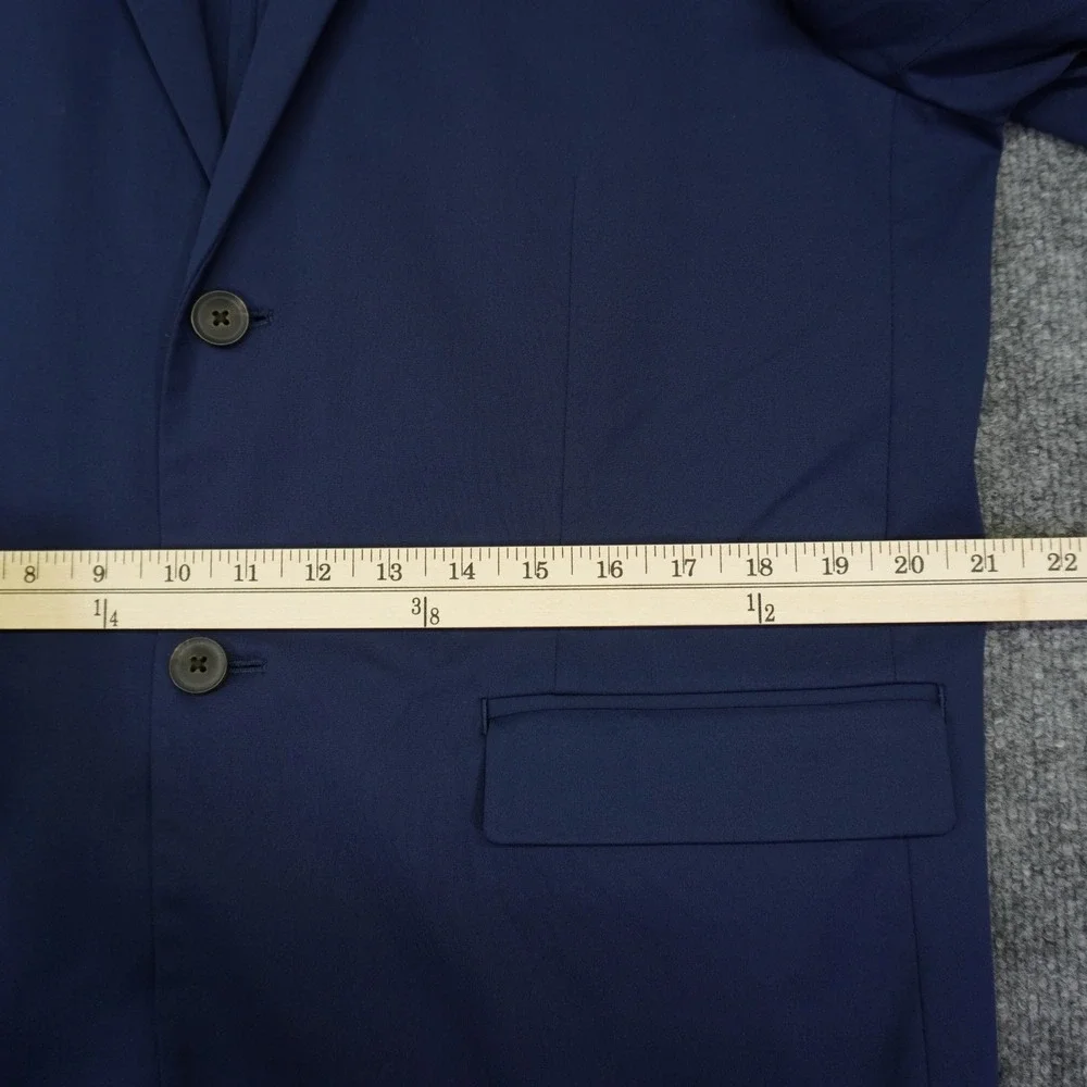 Rhone Commuter Blazer Mens Large Blue Performance Stretch Travel Sport Jacket